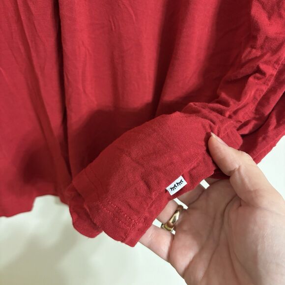 Little Sleepies Womens Soft Pajama Long Sleeve Top Red Size Large Bamboo - Picture 3 of 5